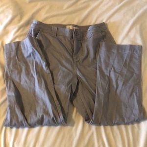 Grey-blue jeans, straight legged, woman’s 12, a new day